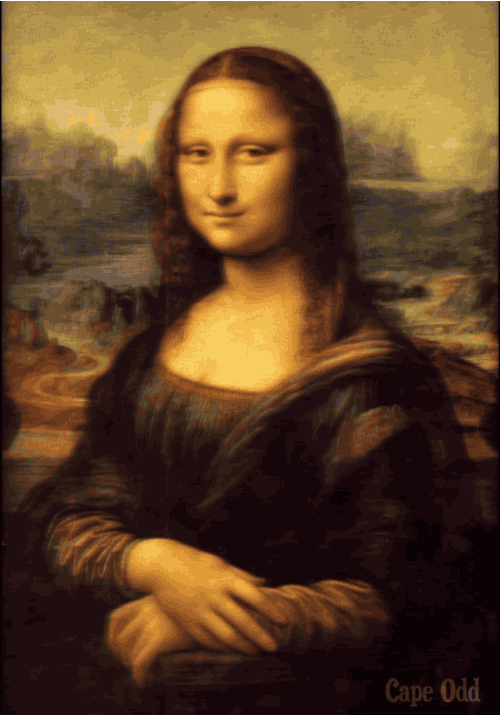 Mona Lisa visits other paintings